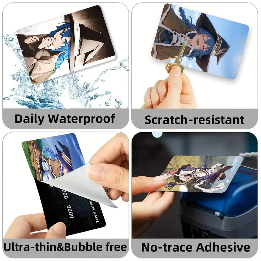 M-Mushoku Tensei R-Roxy Magic Teacher  Credit Card HD Stickers Small Chip Waterproof Sticker Game Card Decal Gift