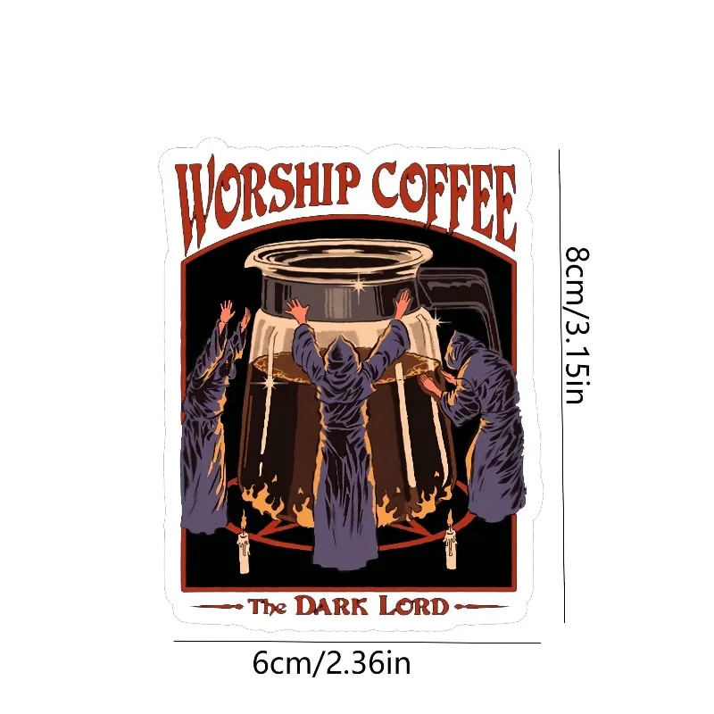 Car Air Freshener Worship Coffee Art Print Hanging Scent Card for Car Interior Rearview Mirror Home Decor Ornament Gift