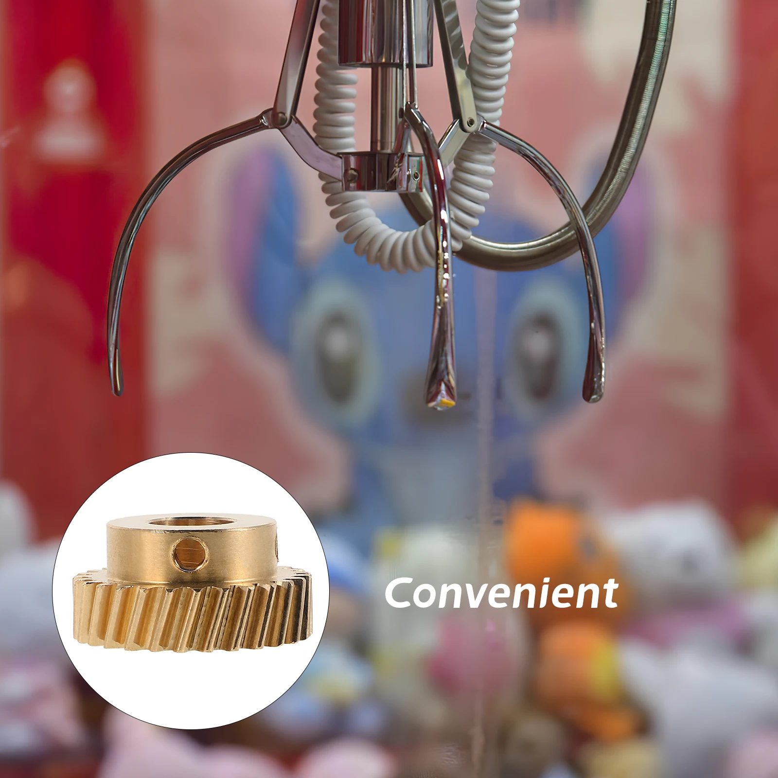 

Flat Tooth Copper Gear Claw Machine Parts Dual Hole Metal Pinion Gears Vending Machine Tools Repair Manual Gaming Components