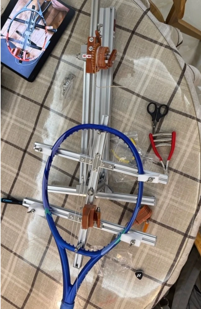 Drop Weight Tennis Racket Stringing Machine for Player DIY Home Use Manual Portable Tool for Personal Tennis Stringing Practice