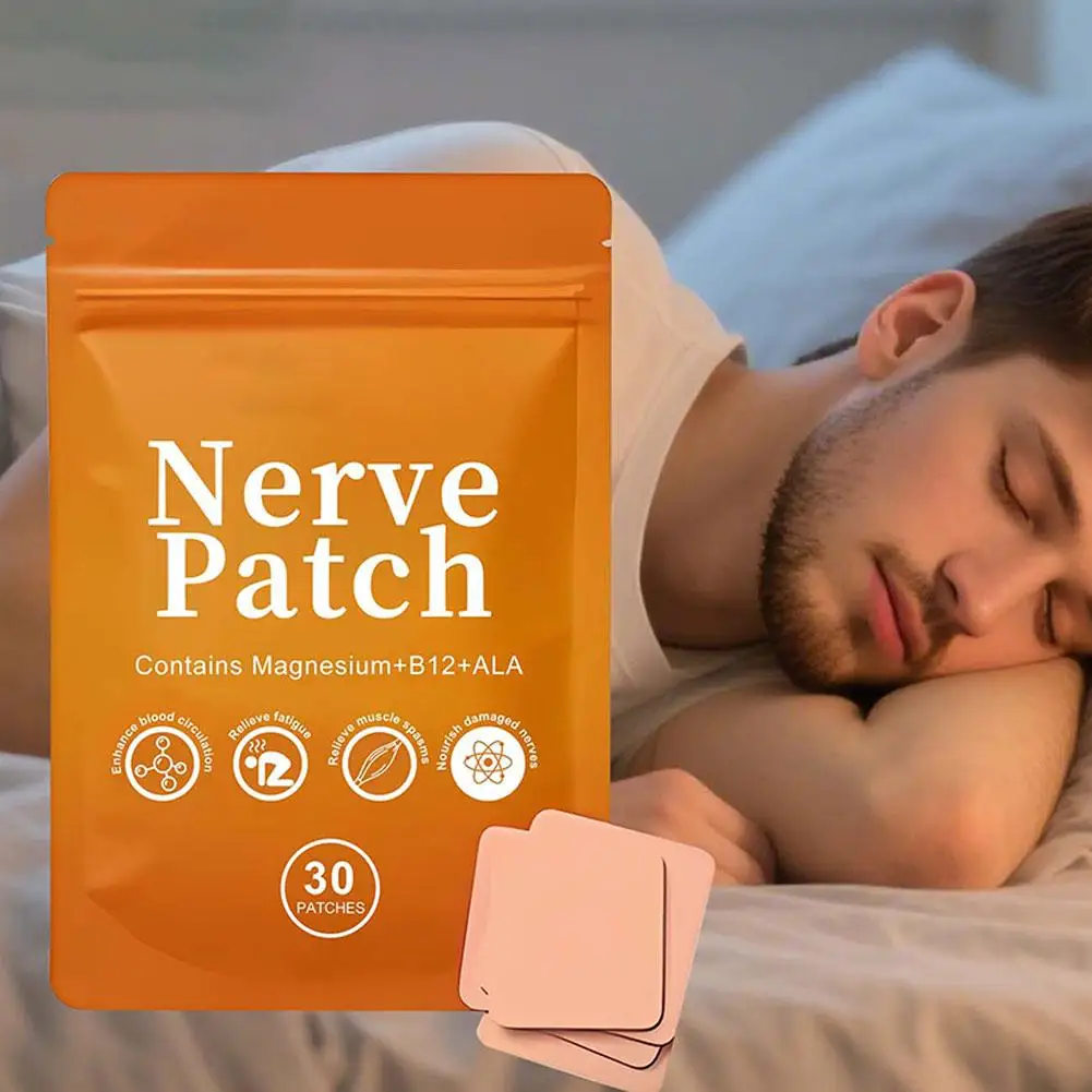Herbal Nerve Calming Body Patches, Magnesium & Vitamin B12 Infused Skin Stickers Boost Blood Circulation For Better Night Sleep