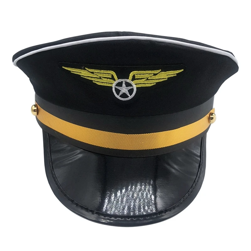 Adult Pilot Yacht Army Military Sailor Captain Hats Adjustable Men Women Navy Marine Admiral Cap Tactical Costume Fancy Dress