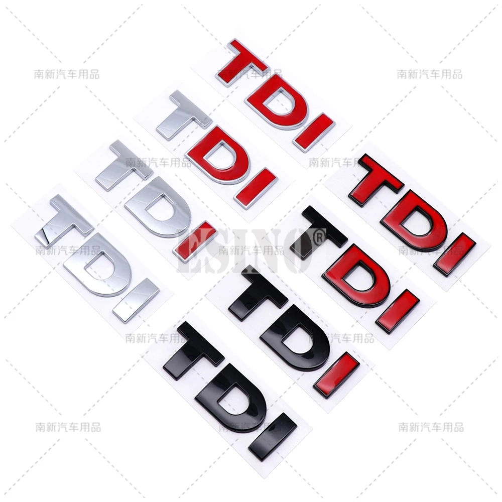 New 3D TDI Turbo Direct Injection ABS Adhesive Car Trunk Emblem Rear Body Tailgate Accessories Adhesive Styling Badge