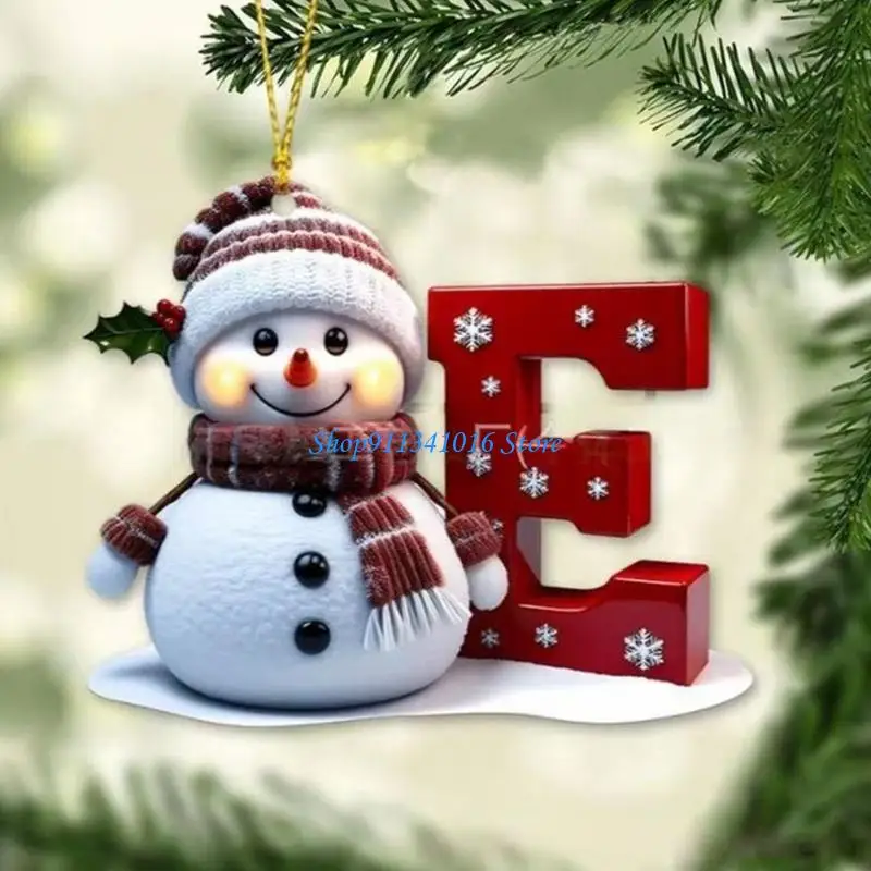 

Sparkling Acrylic Snowman Letter Holiday Ornament For Christmas Tree Door Handle