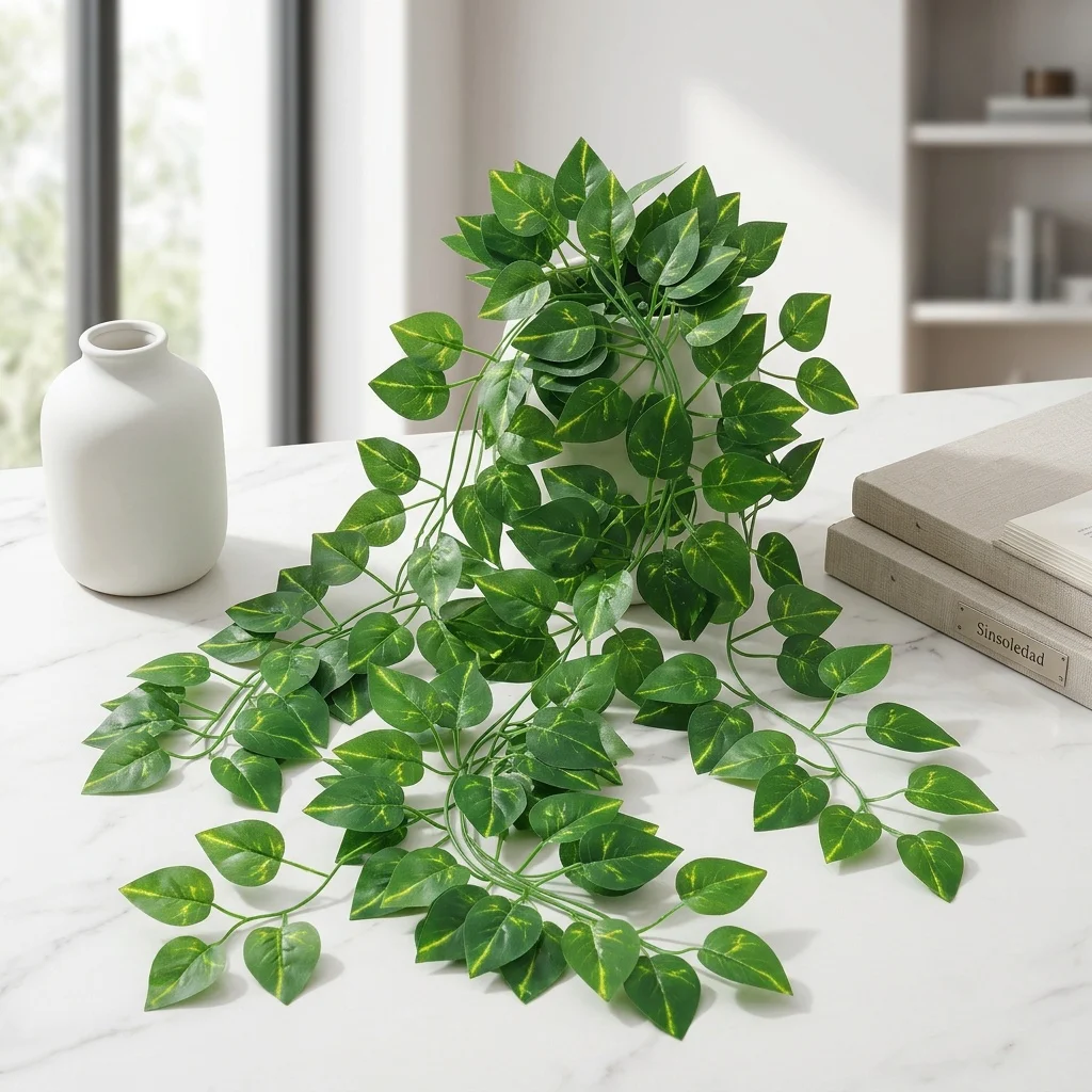 48 Pcs Total 38.4m(0.8m for each Strand) Fake Greenery Hanging Garland, Ivy Leaf Plants for Wedding