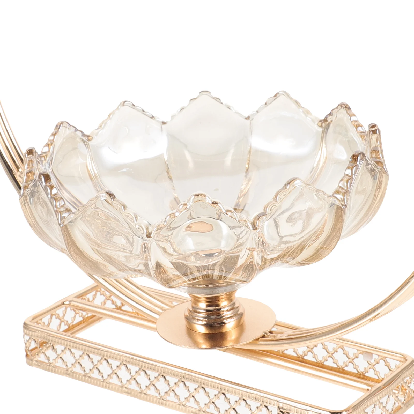 

Роскошный стеклянный поднос с фруктами, металлическая декоративная сервировочная тарелка с луной, гладкая поверхность, тонкая текстура, многофункциональное использование для вечеринок, свадеб