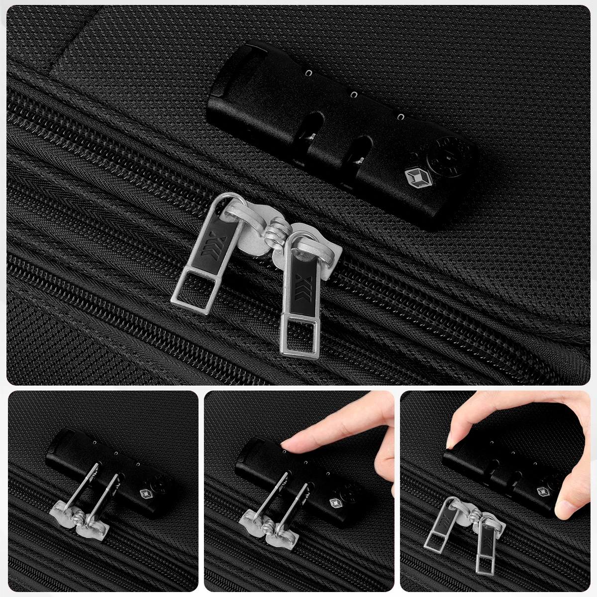 3-in-1 Multifunctional Large Capacity Traveling Storage Suitcase Luggage Set Expandable Travel Luggage Spinner Wheels & TSA Lock