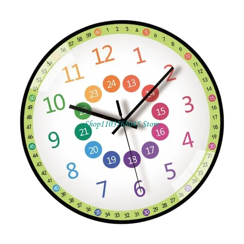 R53F 8 Zoll Kinder Cartoon Wanduhr Sagen Zeit Lehre Uhr Frühen Bildung Werkzeug Mit Ruhige Bewegung Für Den Heimgebrauch – Detail 10