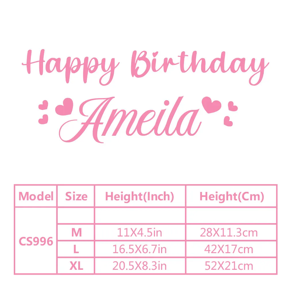 1 قطعة عيد ميلاد سعيد مخصص اسم ملصق فينيل للأطفال ديكور حفلات شخصية جدار ملصق مائي للإزالة خلفية ديكور المنزل يموت قطع