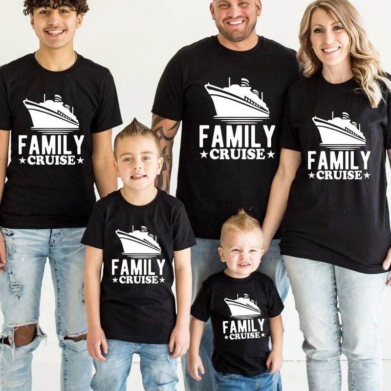 

Family Cruise Trip T Shirt Family Vacation Matching Outfits Party Shirts Summer 2025 Trip T Shirts Mommy Daddy Kids Family Look