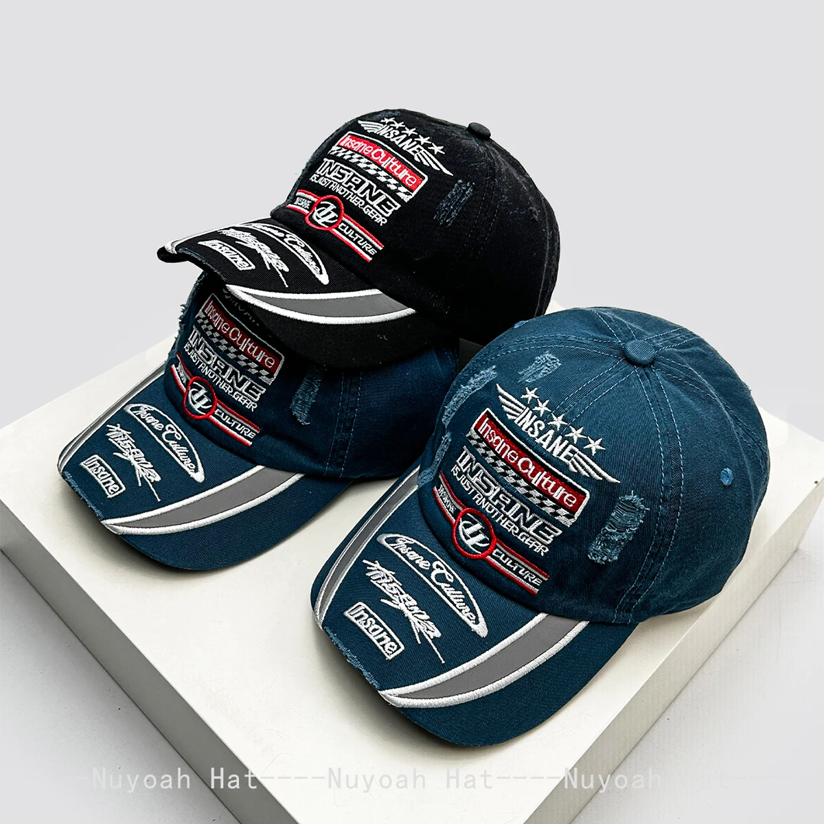 New Men Women American locomotive Style Embroidered Letters Baseball Hats Sunshade Personal Versatile Retro Peaked Caps Fashion