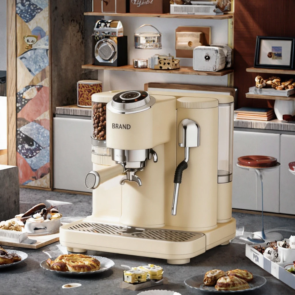 Semi-Automatic Espresso Coffee Maker with Milk Frother Efficient Brewing Capsule Machine for Hotels & House use 3