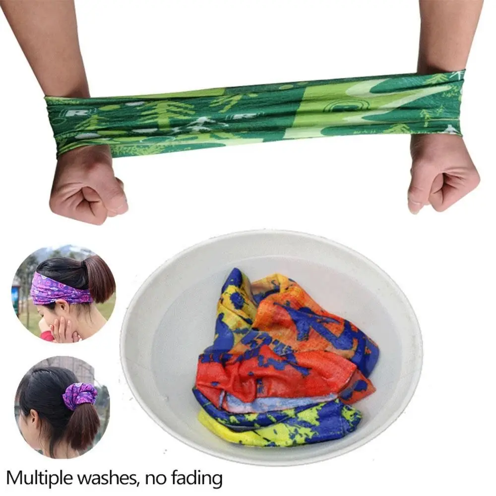 Climbing Hiking UV Protection Shield Mask Printing Cycling Scarfs Ski Fishing Headwear Magic Neck Scarf Windproof Headband
