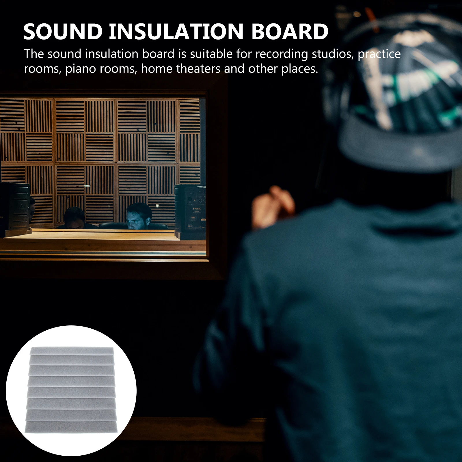 

6pcs Sound Insulation Boards Noise Reduction Panels For Recording Studios Soundproofing Material Sound Absorbing