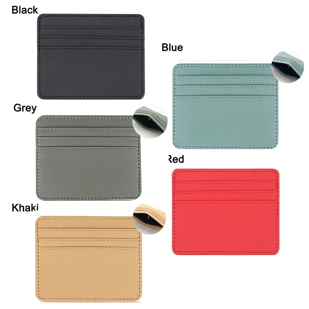 Women Men Wallet Case Business Leather Card Package ID Card Holders Business Card Wallet Money Pocket
