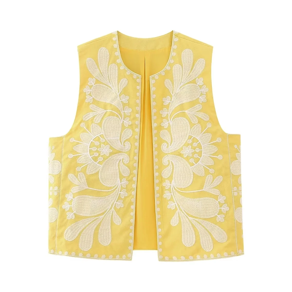 HH Women Floral Embroidered Vest Top Summer Casual Vintage Y2k