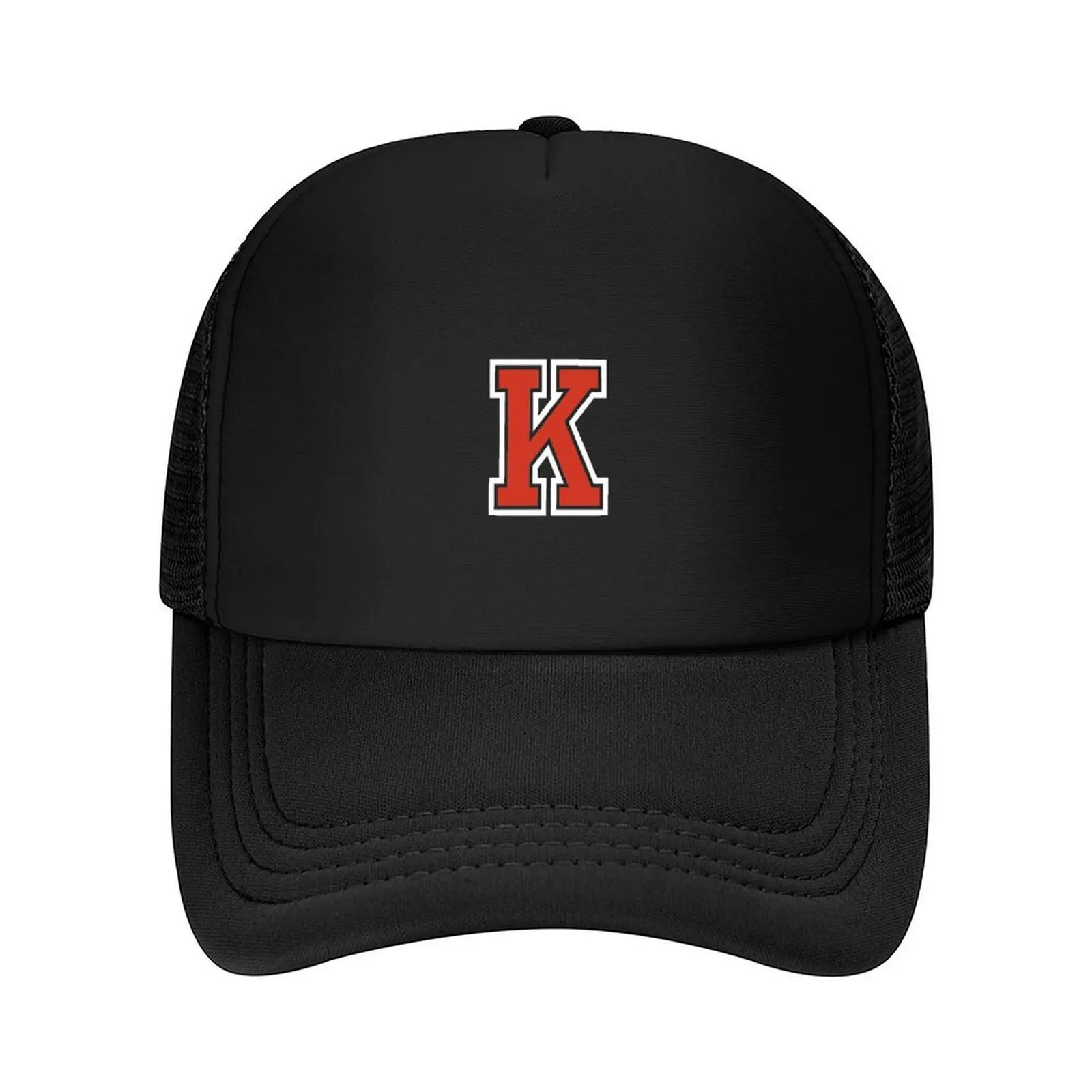 

Letter K, Initial K Varsity style in Red Baseball Cap Kids Hat Fashion Beach Snapback Cap Male hat Mens Tennis Women's