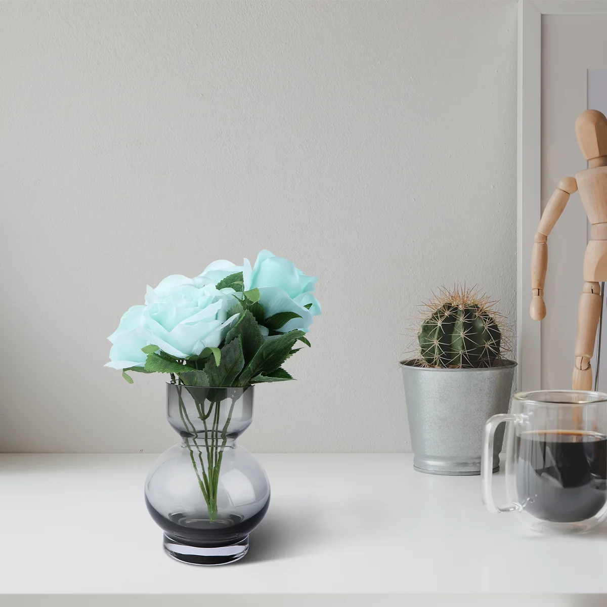 

Nordic Style Creative Glass Vase Simple Design Large Size Desktop Flower Container Glass Vase Home Flower Container