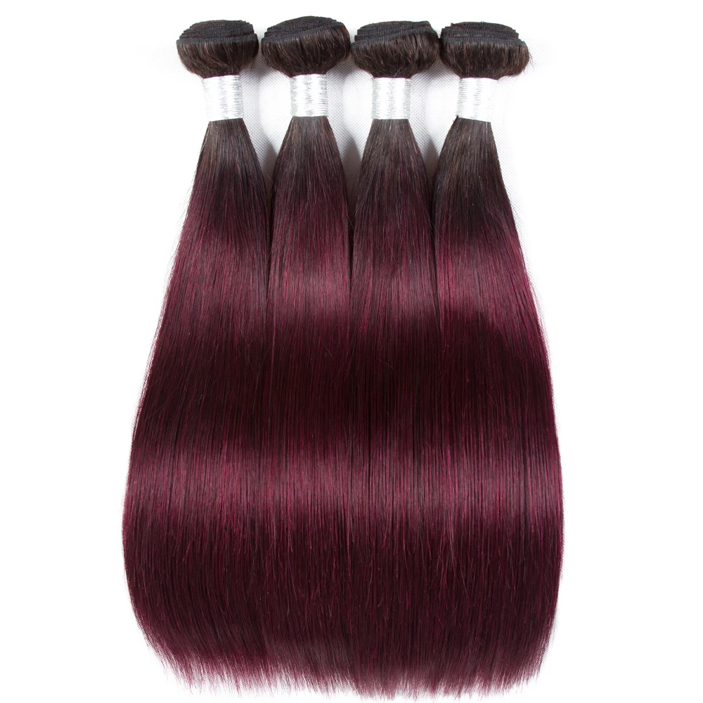 TB 99J Dark Burgundy Human Hair Bundles Straight Human Hair  Bundles Brazilian Wine Red Unprocessed Virgin Weave Hair Extensions