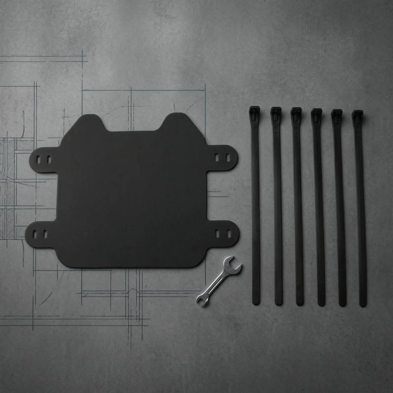 2xFront Number licenses Plate Cover Motorcycle Front Number licenses Plate Cable Ties Included