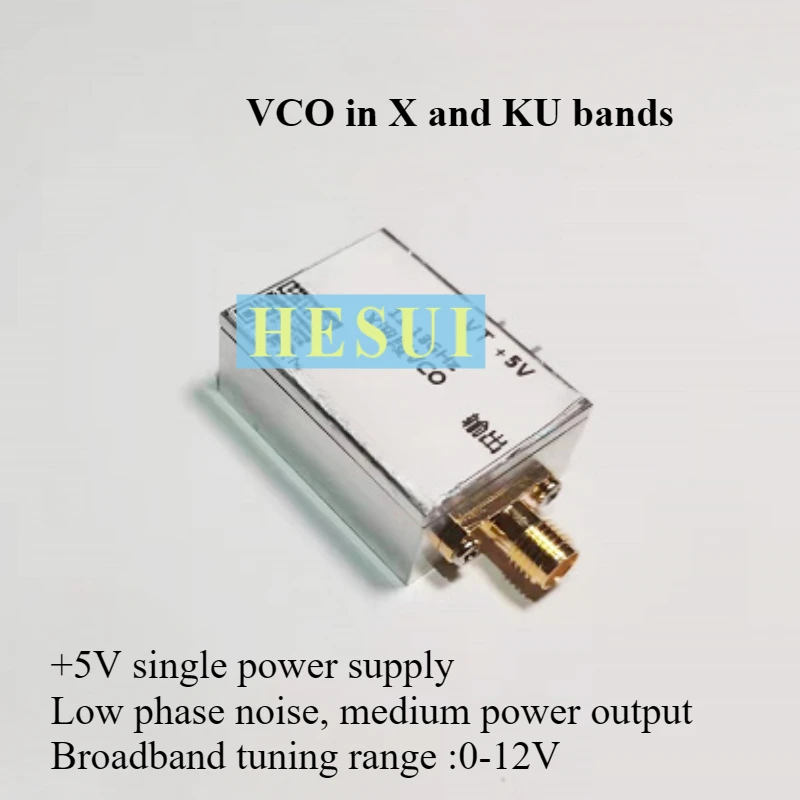 X-band KU-band VCO electric Voltage-regulated oscillator 11-13GHz RF 12GHz point frequency output