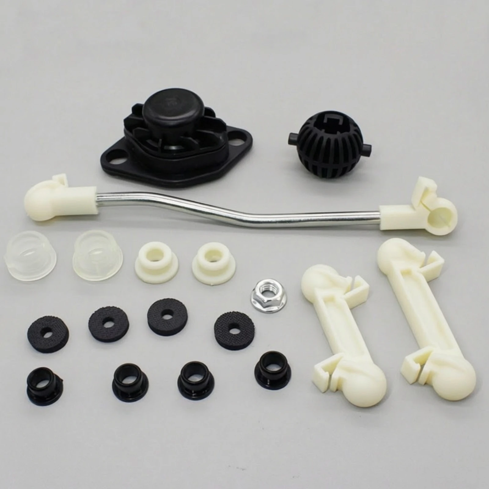 Manual Shift Linkage Repair Kit with Metal Rod Easy Installation Gear Shift Linkage Rebuild Kit with Bushings Long-Lasting