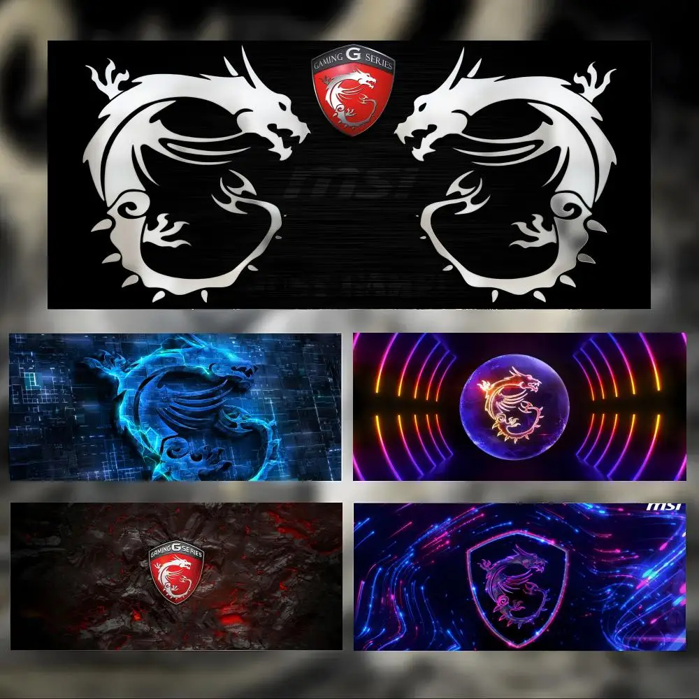 Gamer Tech Brand M-MSI Mouse Pad Large Thick Desk Pad Stitched Edges Gaming Mouse Mat for PC