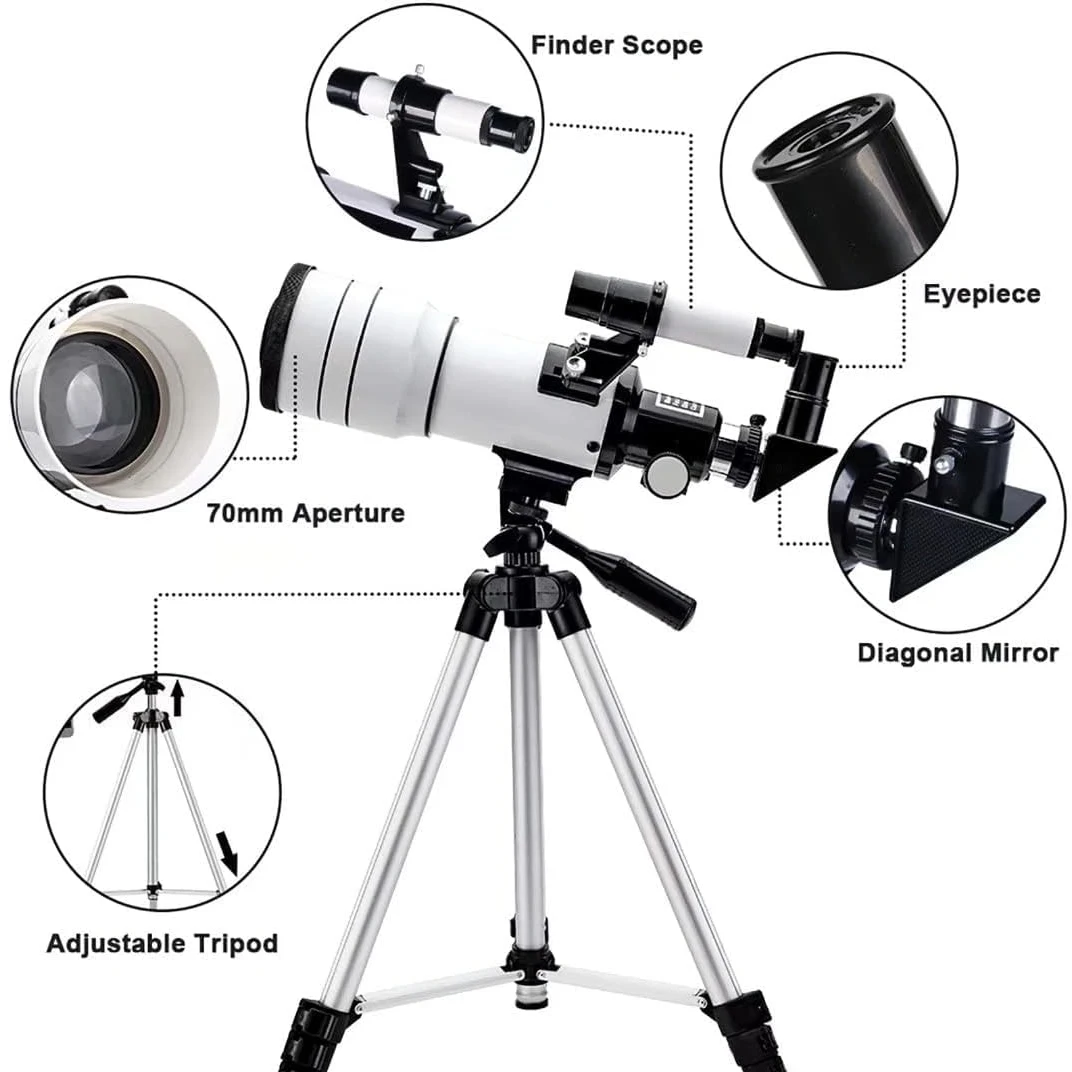 Professional Astronomical Telescope Monoculars F30070 Bak4 Prism High Power High Magnification For Moon Observation Stargazing