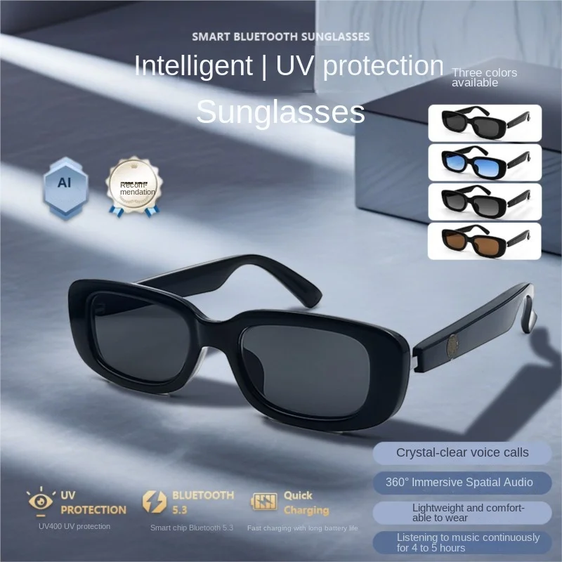Cat Eye AI Intelligent Bluetooth Multifunctional Listening Calling Navigation European And American Sunglasses UV Protection New