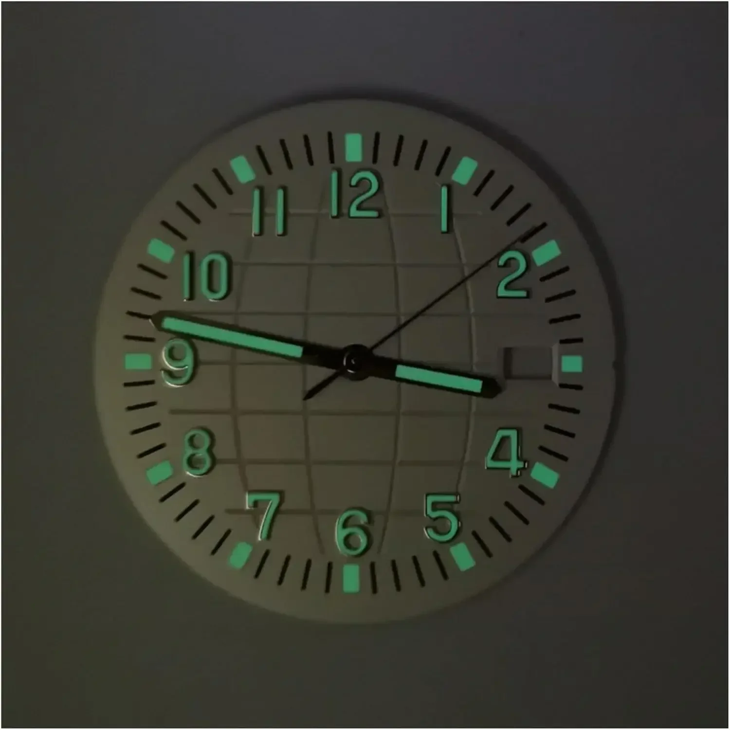 Esfera de reloj luminosa a cuadros, repuesto de pieza de movimiento facial con juego de manecillas de reloj, accesorios de relojes para NH35/NH36/4R/7S, 32mm