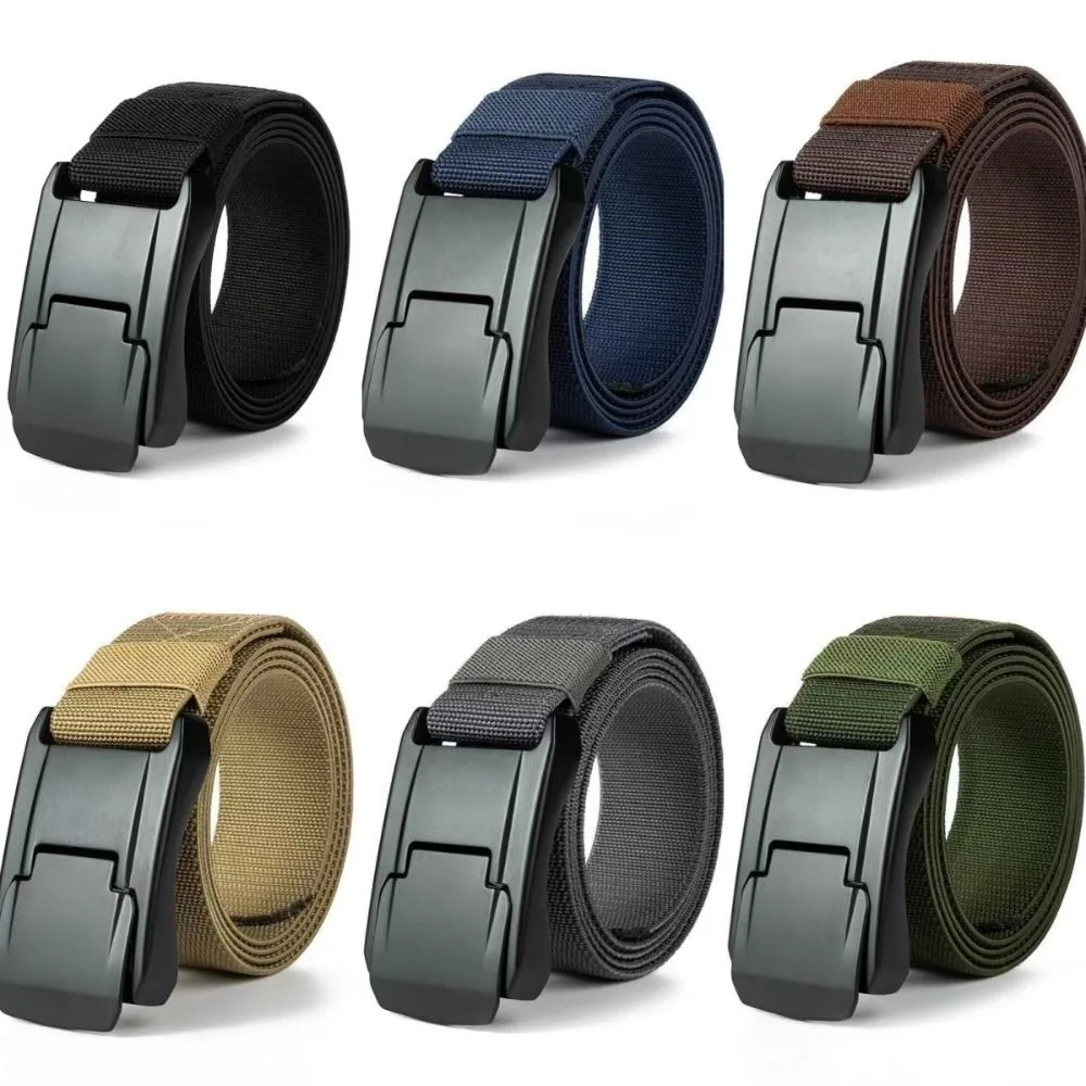 حزام مطاطي للرجال شديد التحمل، إبزيم سريع التحرير، حزام مطاطي قوي من النايلون الحقيقي للجنسين، حزام حزام قابل للتعديل
