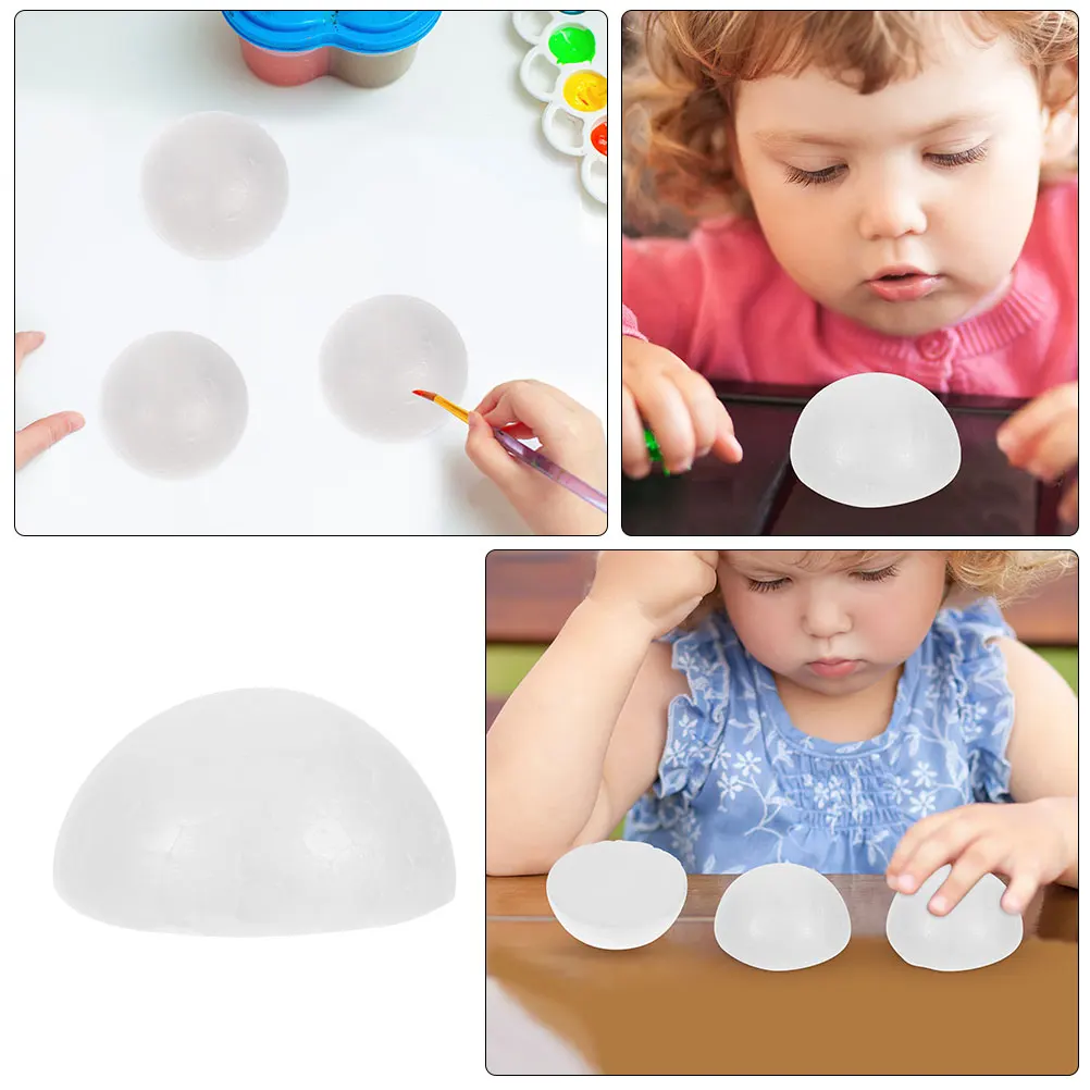 100 قطعة نصف الكرات الرغوية الأبيض نصف دائري البوليسترين كرات الحرفية Diy بها بنفسك الفن الزفاف زينة عيد الميلاد لوازم الحفلات المنزلية