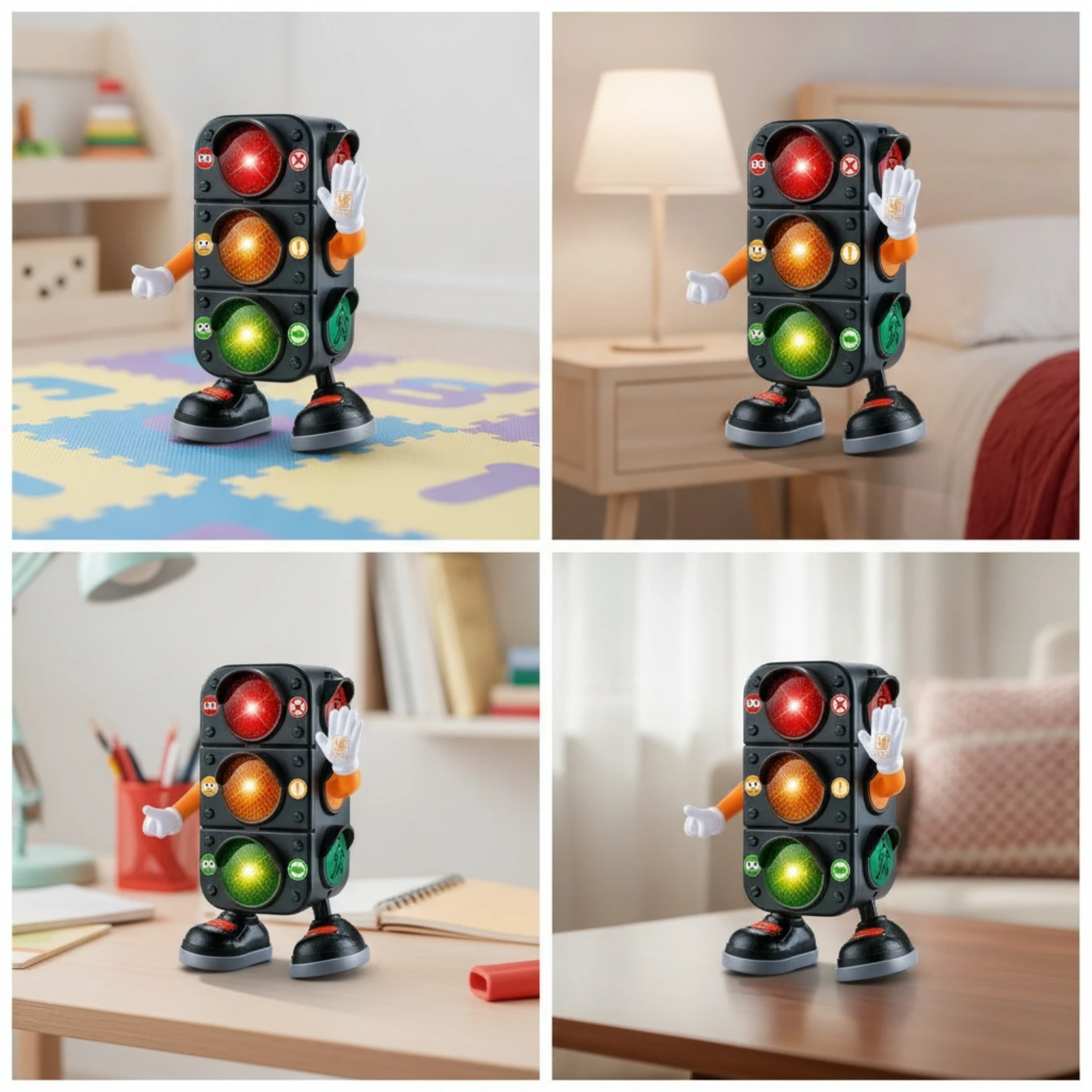 Traffic Light Musical Traffic Light Toy Interactive Toy with Music Rechargeable for Children, Early Learning, Playroom