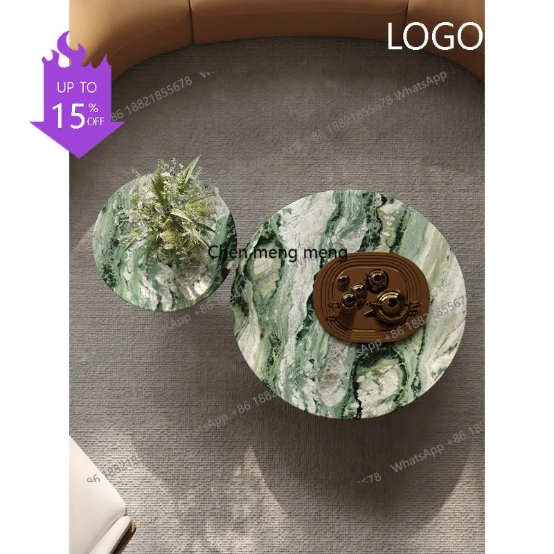 

Q181 Минималистичный, роскошный, дизайнерский, высококачественный журнальный столик с большой плоской столешницей из итальянского мрамора.