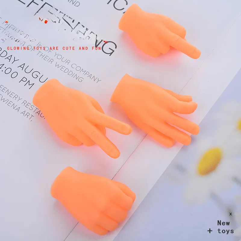 Cat Novelty Toys Teasing Cat TPR Soft Finger Gloves Funny Mini Hands Creative Finger Toys Fake Hand Cat Interactive Toys