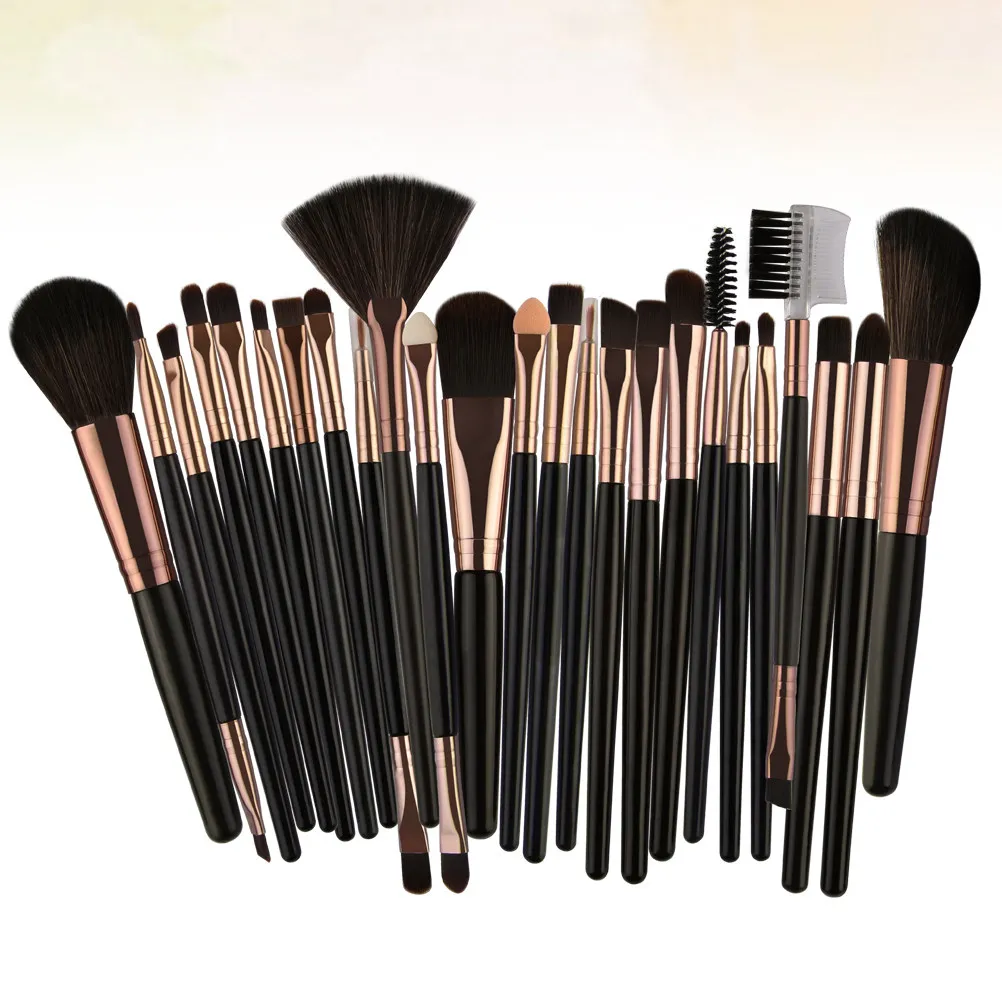 

25Pcs Cosmetics Brush Set Fine Nylon Bristles Precision Design Uniform Coverage Must Have for Makeup and Beginners