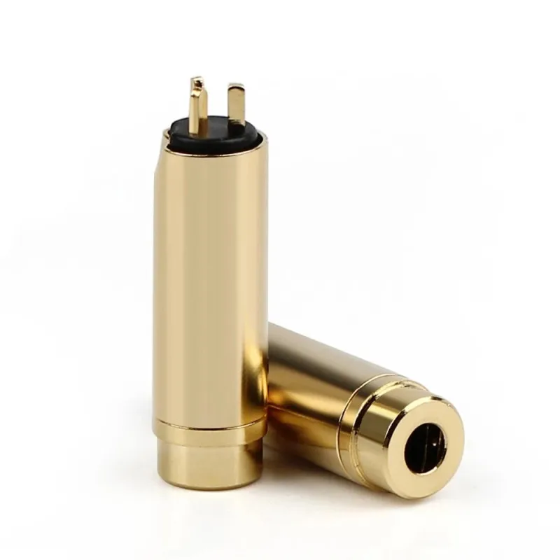 2pcs 2.5mm 3.5mm Female Jack Earphone Plug 4 Pole 3 Contact 3.5 Headphone Upgraded Wire Connector 2.5 Gold Plated Audio Adapter