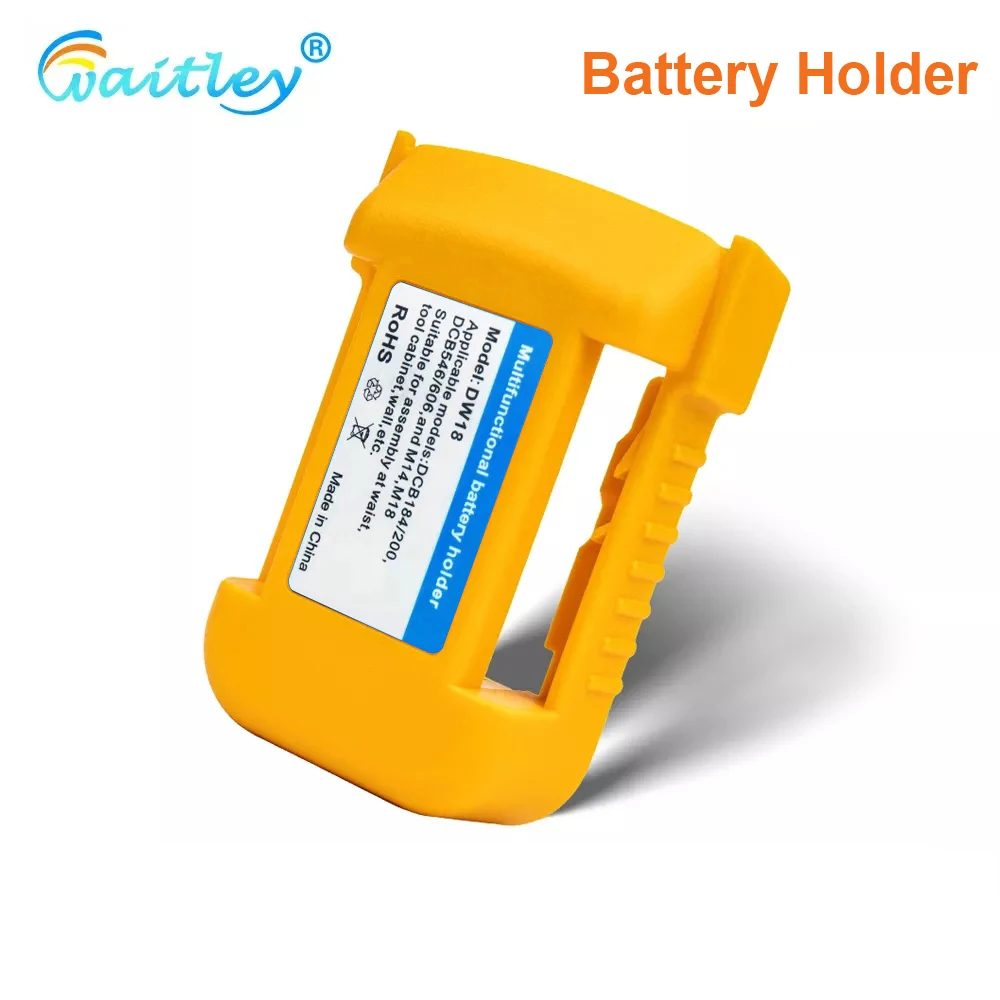 Waitley Battery Holder Compatible with Dewalt and For Milwaukee 18V Battery Storage Rack Holder Case for Fixing Devices