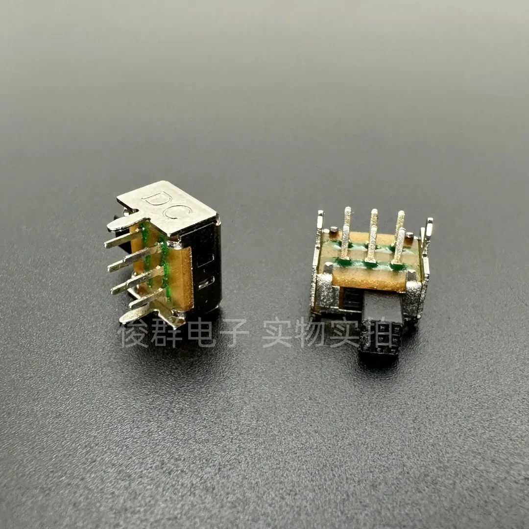 50pcs/high quality SK22D03PG4 sliding toggle switch pull double row 6-foot 2-speed horizontal side dial thick handle length 4mm