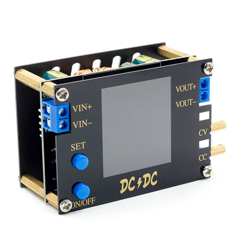 1 Piece Automatic DC Boost Adjustable Power Supply Voltmeter CC CV 0.5-30V 4A 50W With Fan