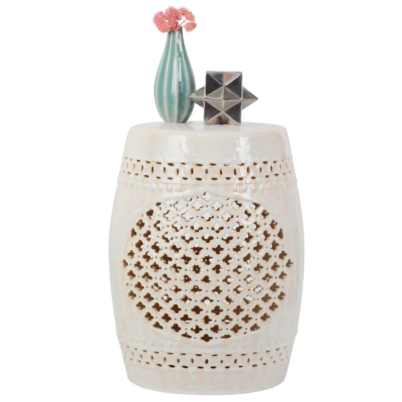 

Chinese handicraft stool antique porcelain drum stool guzhengporcelain home porcelain