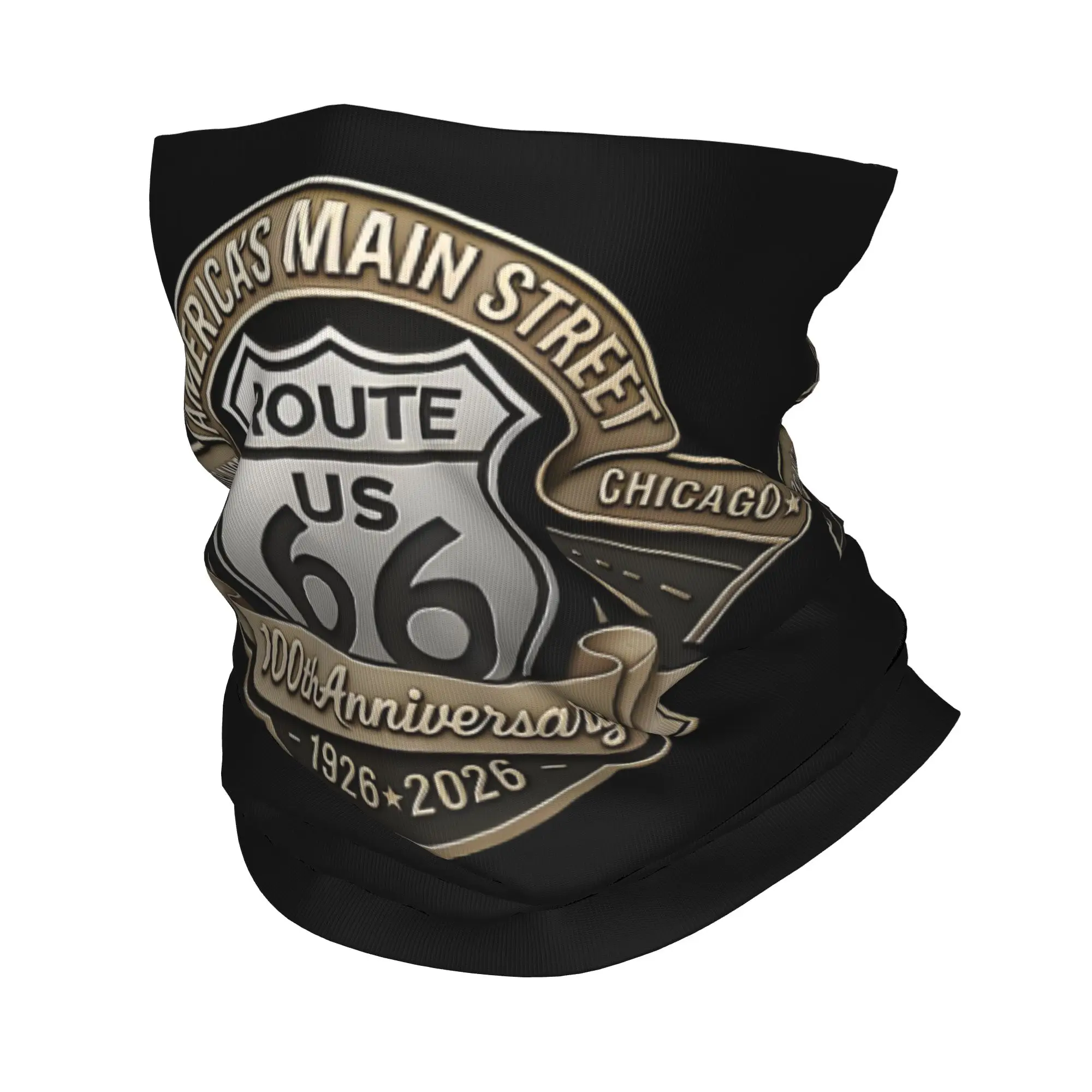 Custom Route 66 Bandana Neck Gaiter UV Protection Face Scarf