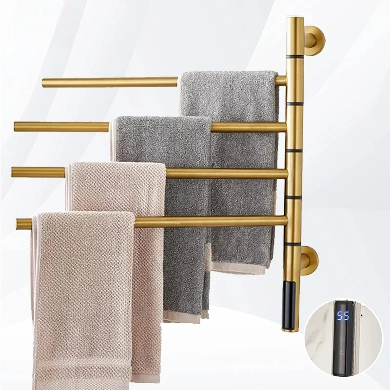 Gold Electric Heated Towel Rail Bathroom  Electric Heater Towel Warmers