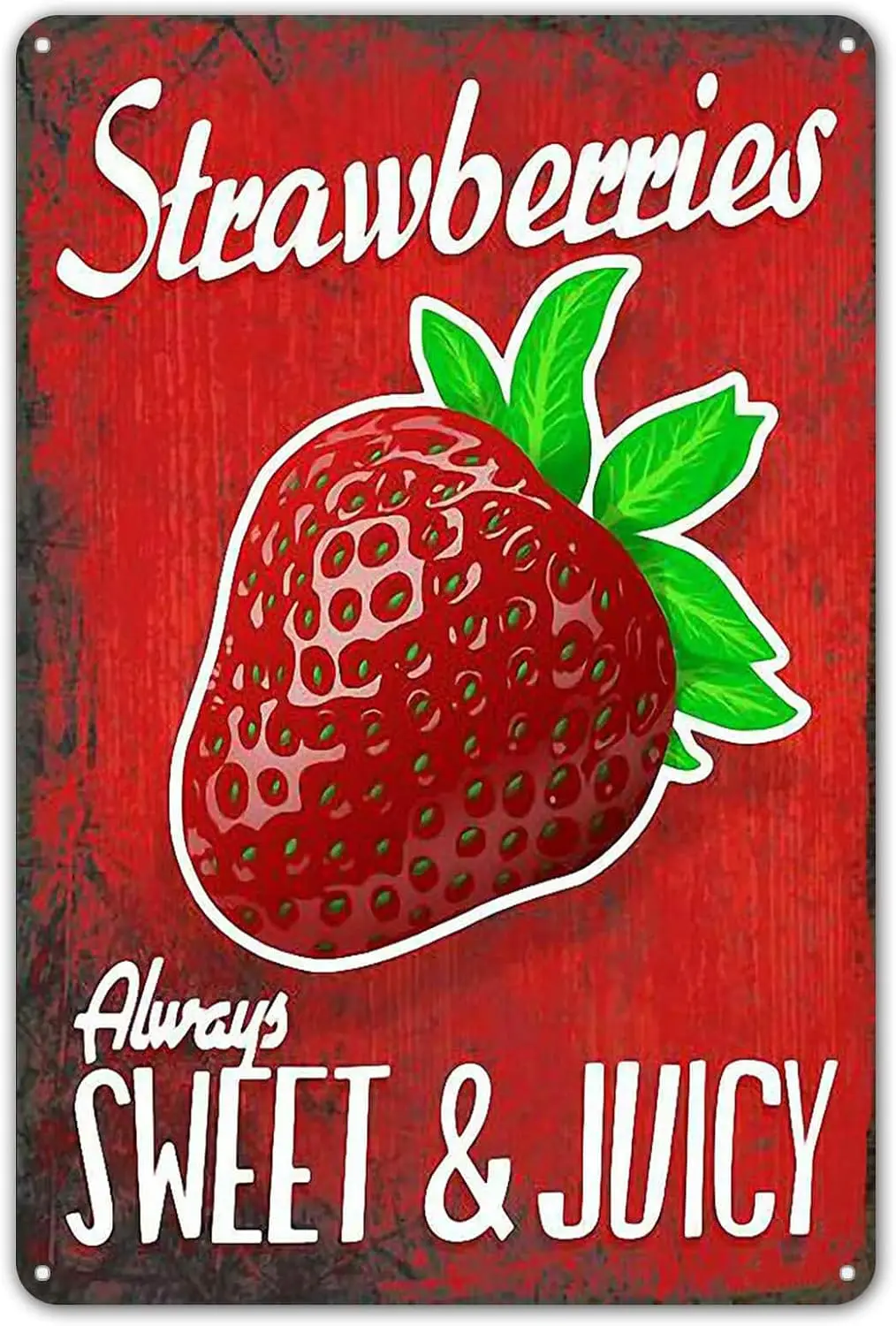 ZYPENG Vintage Retro Sign Strawberry Berries Funny Fruits Vegetables Food Sweet Summer Wall Decor Home Novlety Tin Metal S