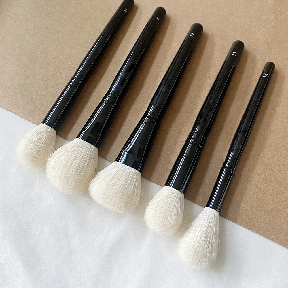 WG Face Makeup Brushes for Powder Cheek Highlight Sculpt Cream Foundation with Natural Goat Hair