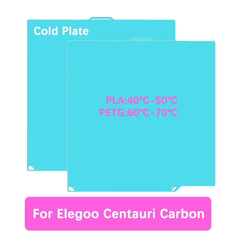 For Elegoo Centauri Carbon Glacier Cold Plate 260x271mm Hotbed Spring Steel Sheet High Viscosity Two Sided Printing Build Plate