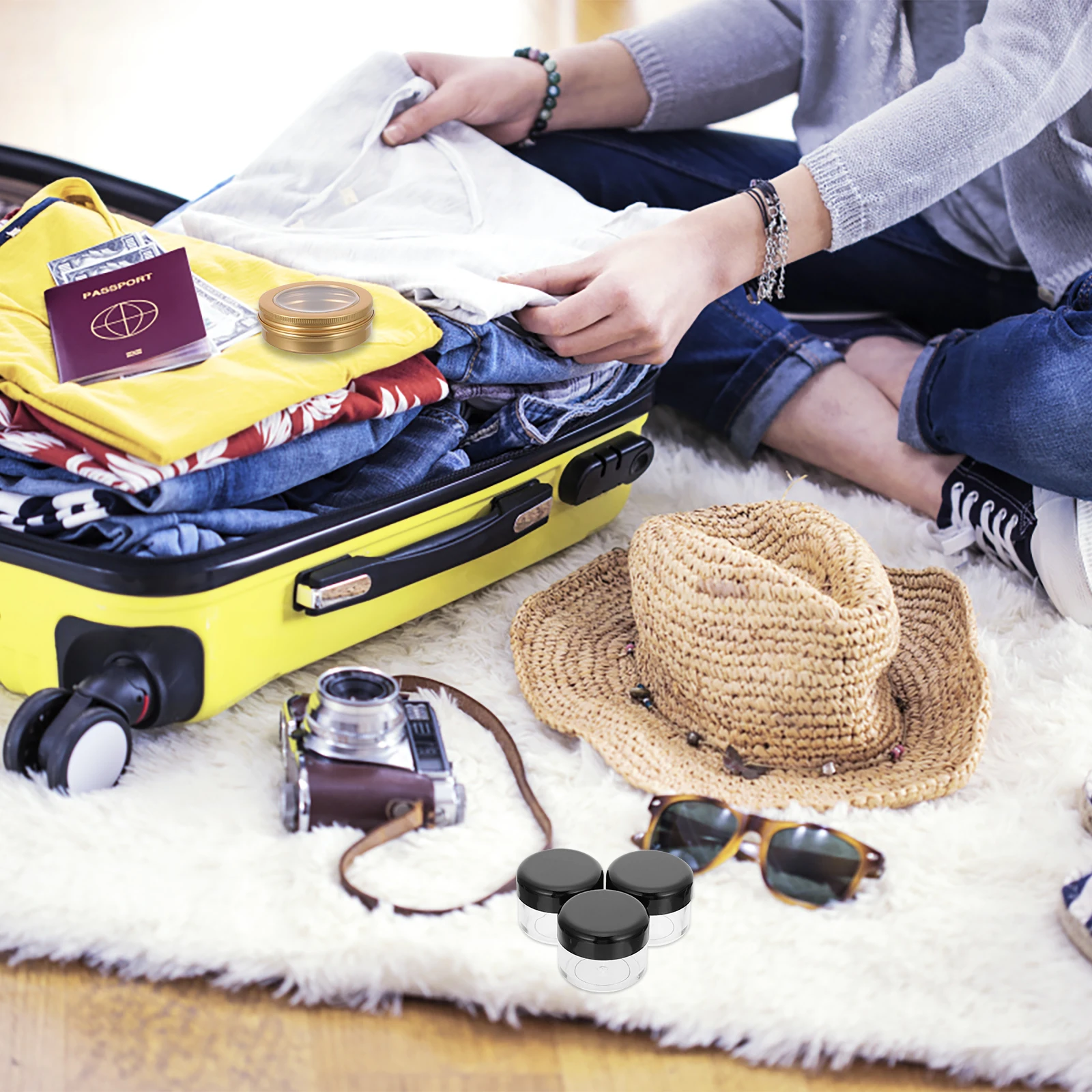 

15pcs 25ML Round Black Eye Cream Jars Tight Sealed Portable Lotion Boxes Emulsion Containers Beauty Storage Solutions