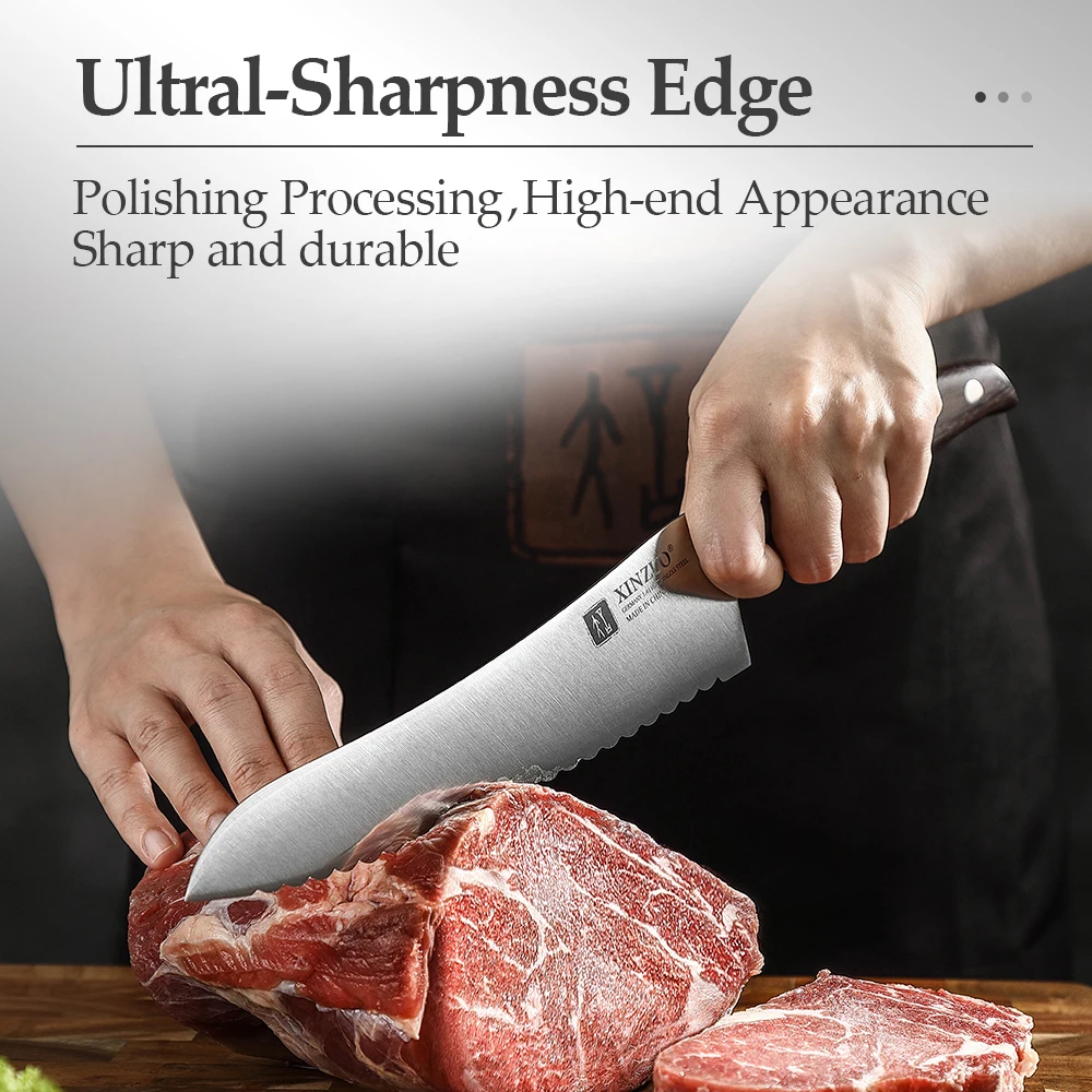 Imagem -04 - Xinzuo Facas de Carne Congelada Din 1.4116 Aço Home Kitchen Fatiador de Carne Congelado Facas de Cozinha Doméstica