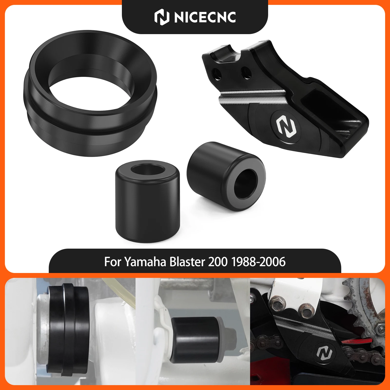 NICECNC For Yamaha Blaster 200 YFS200 1988-2006 Aluminum Chain Support Nylon Frame Tensioner Chain Roller Kit ATV Accessories