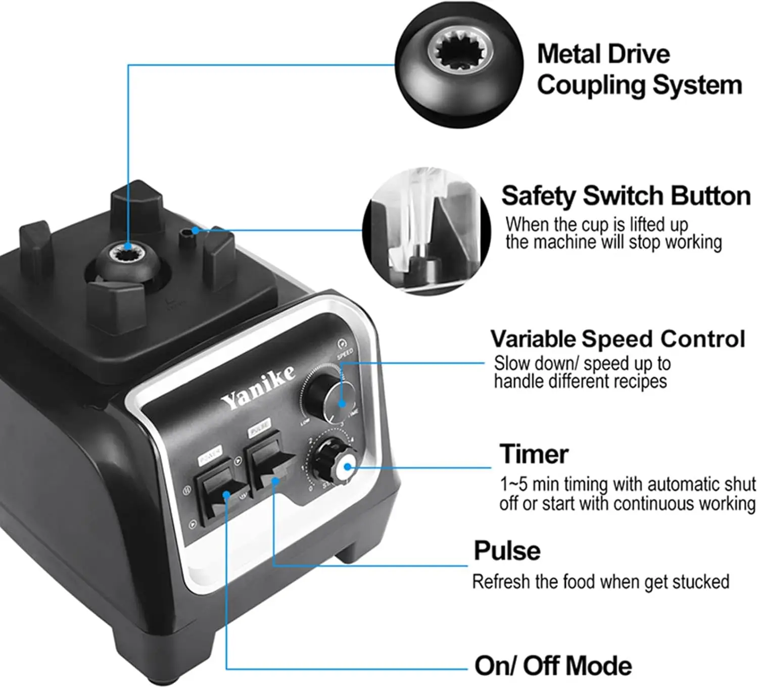 70OZ BPA-Free Tritan Blender, 2200W High Speed Professional Countertop Blender for Shakes and Smoothies, Adjustable Speed Contro
